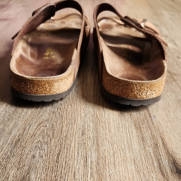 Birkenstock Brown Suede Footbed Slide - Picture 5 of 10